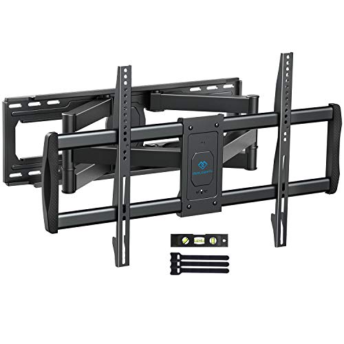 Product Cover PERLESMITH TV Wall Mount Bracket Full Motion, Tilts, Swivels for most 50-90 Inch LED LCD OLED Flat Screen Plasma TVs with Dual Articulating Arms, Holds up to 165lbs VESA 800x400mm Max Stud Spacing 24