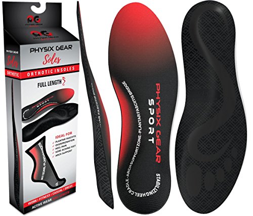 Product Cover Physix Gear Sport - Inserciones ortopédicas de longitud completa con soporte de arco - la Mejor absorción de impactos y plantillas de amortiguación