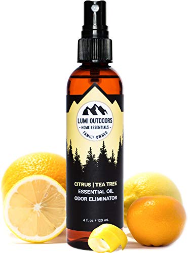 Product Cover Natural Shoe Deodorizer Spray, Foot Odor Eliminator by Lumi Outdoors - Fresh Citrus Tea Tree Essential Oil Odor Eater
