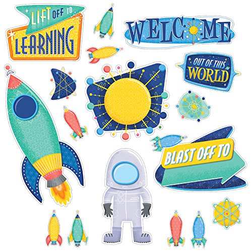 Product Cover Creative Teaching Press Mid-Century Mod Lift Off to Learning Bulletin Board Set (8421)