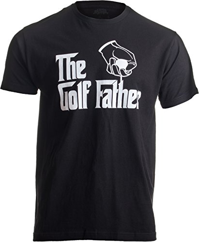 Product Cover The Golf Father | Funny Saying Golfing Shirt, Golfer Ball Humor for Men T-Shirt-(Adult,L) Black