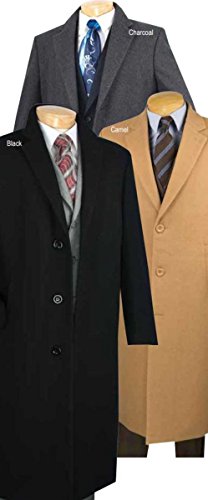 Product Cover Vinci Men's 3 Botton Single Breated Cashmere Wool Overcoat CL48-1