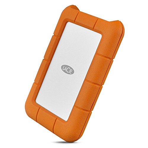 Product Cover LaCie Rugged Secure 2TB External Hard Drive Portable HDD - USB-C USB 3.0 Drop Shock Dust Rain Resistant Computer Desktop Workstation Laptop Hardware Encryption, 1 Month Adobe CC (STFR2000403)