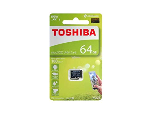 Product Cover Toshiba 64GB M203 microSDXC UHS-I U1 Card Class 10 microSD micro SD Card Memory Card 100MB/s