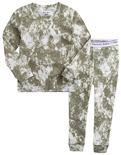 Product Cover VAENAIT BABY Kids Boys 100% Cotton Sleepwear Pajamas 2pcs Set Prisim Khaki XS