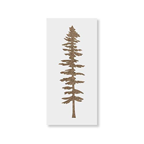 Product Cover Tall Fir Tree Stencil Template for Walls and Crafts - Reusable Stencils for Painting in Small & Large Sizes