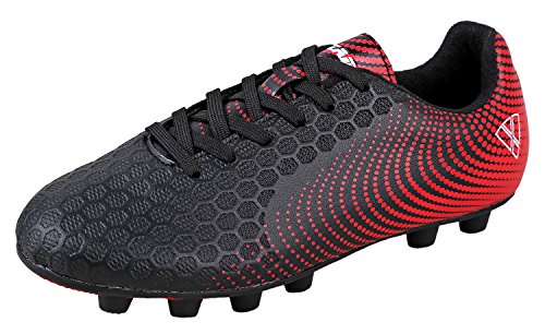 Product Cover Vizari Youth/Jr Stealth FG Soccer Cleats | Soccer Cleats Boys | Kids Soccer Cleats | Outoor Soccer Shoes | Black/Red 1.5
