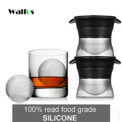 Product Cover Sarvoday Silicone Ice Ball Maker Sphere Mold (2.5 inch, Black) - Set of 2