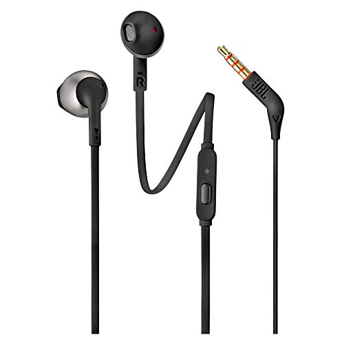 Product Cover JBL Tune 205 Pure Bass Metal Earbud Headphones with Mic (Black)