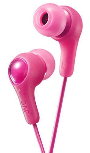 Product Cover JVC Gumy in Ear Earbud Headphones, Powerful Sound, Comfortable and Secure Fit, Silicone Ear Pieces S/M/L - HAFX7P (Pink)
