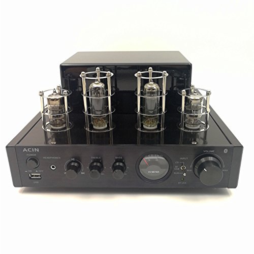 Product Cover Stereo Hybrid Tube Amplifier - ACIN Class AB Bluetooth Integrated Power Amplifier with Headphone Out, USB