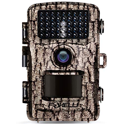 Product Cover Foxelli Trail Camera - 14MP 1080P Full HD Wildlife Scouting Hunting Camera with Motion Activated Night Vision, 120° Wide Angle Lens, 42 IR LEDs and 2.4