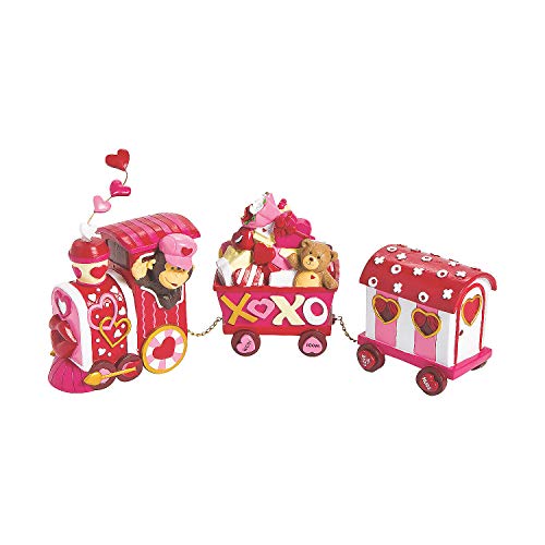 Product Cover Fun Express Valentine Tabletop Love Train for Valentine's Day - Home Decor