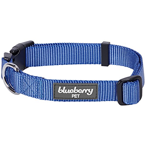 Product Cover Blueberry Pet 22 Colors Classic Dog Collar, Marina Blue, Small, Neck 12