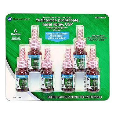 Product Cover Members Mark Fluticasone Propionate Nasal Spray (6 pk., 0.54 fl. oz. bottle)