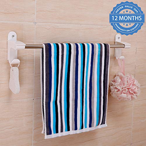 Product Cover HOKIPO® Magic Sticker Series Self Adhesive Towel Rod and Napkin Holder for Bathroom and Kitchen with 2 Hooks