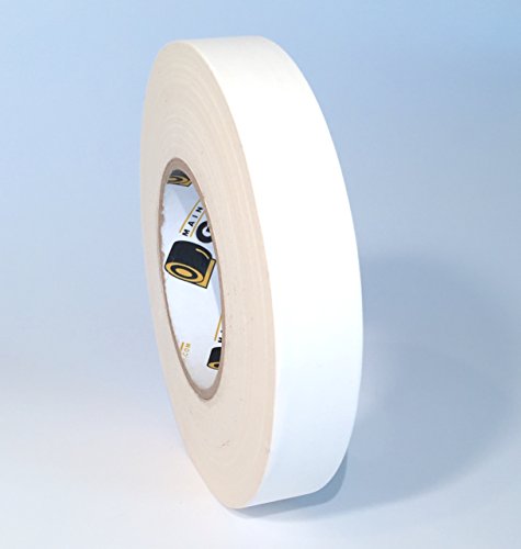 Product Cover Gaffers Tape - White 1 Inch by 60 Yards - Main Stage Gaff Tape - Easy to Tear, Matte Non-Reflective Finish