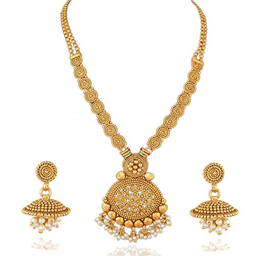 Product Cover YouBella Jewellery Bollywood Ethnic Gold Plated Traditional Indian Necklace Set with Earrings for Women