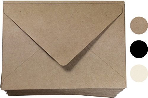 Product Cover A7 Envelope Kraft Invitation Envelope 5x7 | A7 Size 100 Pcs, 5 1/4