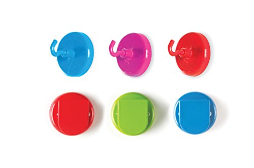 Product Cover Learning Resources Super Strong Magnetic Hooks & Clips, Classroom Hook and Clips, Four Colors, 6 Pieces