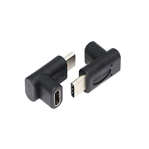 Product Cover SinLoon Type C USB 3.1 Adapter,Angled 90 Degree USB-C USB 3.1 Type-C Male to Female Upward & Downward Extension Adapter for Laptop & Tablet & Mobile Phone（2 Pack (UP-Down)