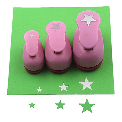 Product Cover CADY Crafts Punch Set 8mm 15mm 25mm Paper Punches 3pcs/Set (Star)