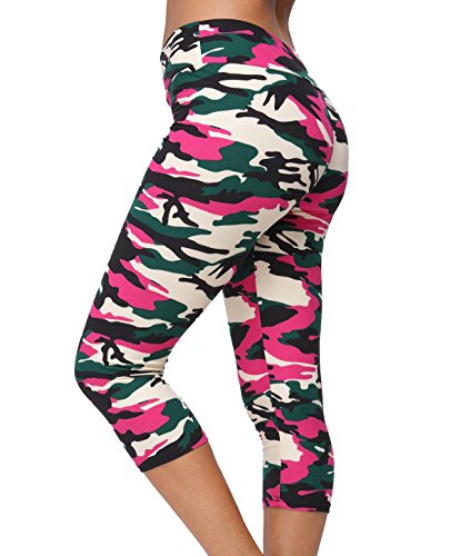 Product Cover A-Wintage Women's Ultra Soft Printed Capri Leggings 3/4 Length High Waisted Yoga Leggings