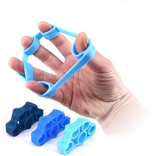 Product Cover Chronex Finger Stretcher (Set Of 3) Hand Resistance Bands Exerciser Finger Grip Strengthener Gripper Set (3Pcs)