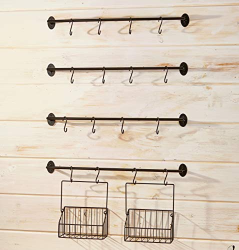Product Cover The Lakeside Collection Coffee Mug Wall Rack for Coffee and Tea Cups - Six-Piece Steel