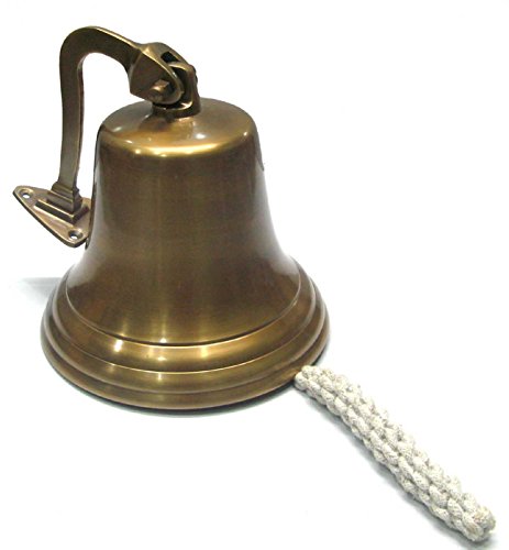 Product Cover Ages Behind Brass Wall Hanging Bell (Brown Finish, Dia 7-Inch)
