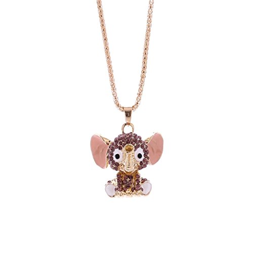 Product Cover iLH Deals Elephant Pendant Necklace Women Vintage Elephant Cabochon Necklace Jewelry