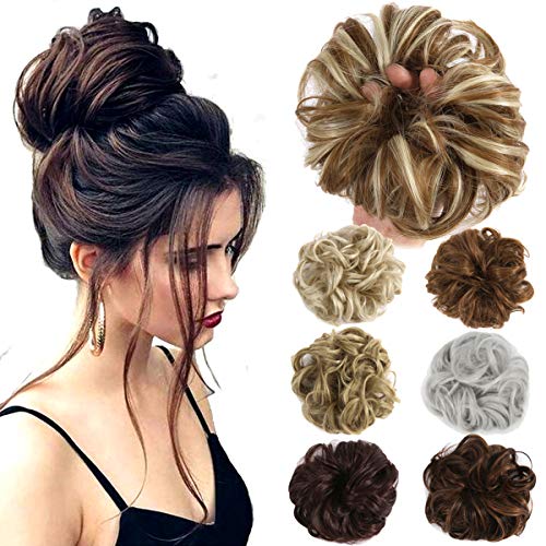 Product Cover Hair Bun Extensions Wavy Curly Messy Hair Extensions Donut Hair Chignons Hair Piece Wig Hairpiece