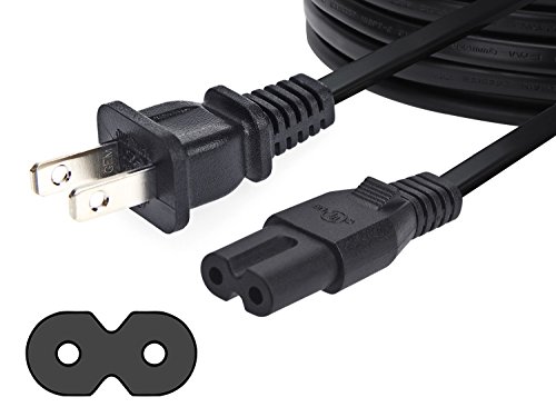 Product Cover AmazonBasics Replacement Power Cable for PS4 Slim and Xbox One S / X - 6 Foot Cord, Black
