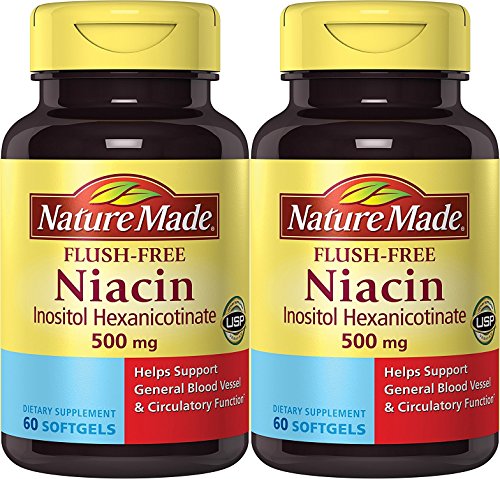 Product Cover Nature Made Flush-Free Niacin (B3) 500 mg. 60 Softgels (Pack of 2)