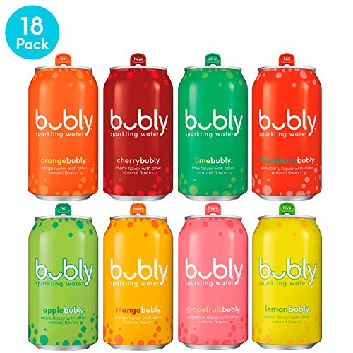 Product Cover bubly Sparkling Water, 8 Flavor Variety Pack, 12 fl oz. cans, (18 Pack)