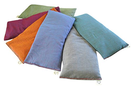 Product Cover Peacegoods (6 Scented Lavender Flax Seed Eye Pillows - 4 x 8.5 - Soft & Soothing Cotton - Naturally Calming Colors - Teal Green Purple Terracotta Gray Lilac