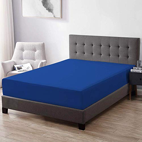 Product Cover Trance Home Linen 200 GSM Cotton Terry Fabric Waterproof Mattress Protector (Blue, 72