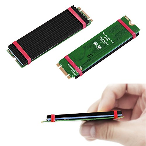 Product Cover 2 Pack M.2 NVMe NGFF SSD Heatsinks Laptop PC Memory Cooling Fin-Black