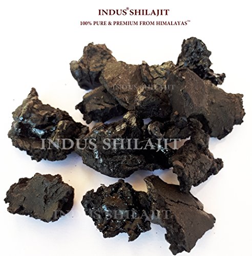 Product Cover Indus Natural Raw Shilajit Premium Gold Quality Solid Form 100% Pure from mountains of Himalayas (1 Pack of 25grams)