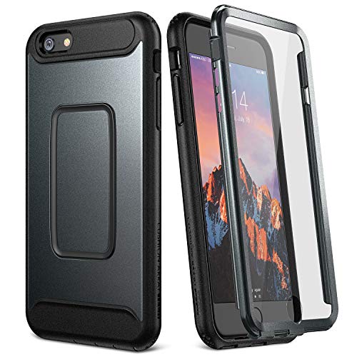 Product Cover YOUMAKER Case for iPhone 6S Plus, Full Body with Built-in Screen Protector Heavy Duty Protection Shockproof Cover for Apple iPhone 6S Plus (2015) / 6 Plus (2014) 5.5 Inch - Black/Black