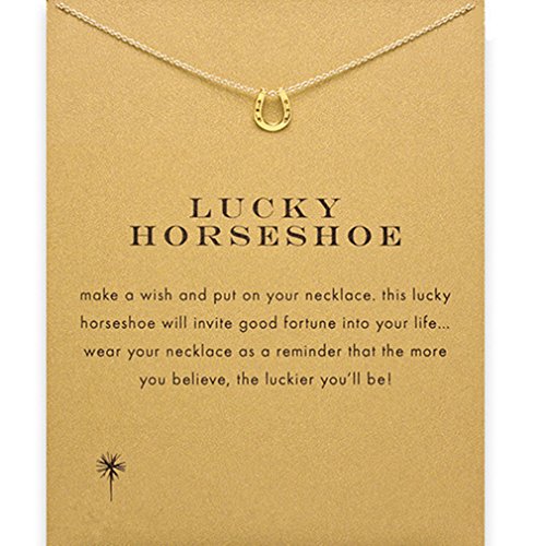 Product Cover Myhouse Lucky Pendant Necklce Women Short Clavicle Necklace with Message Card