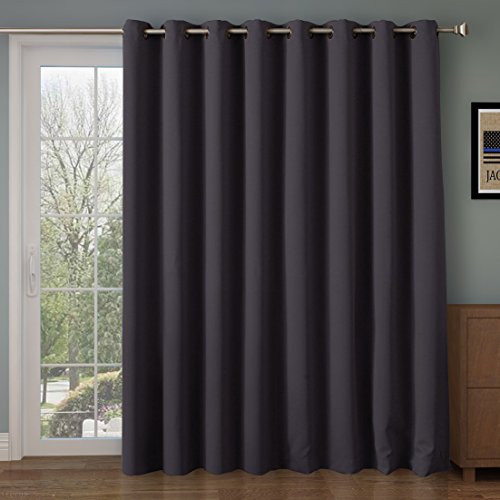 Product Cover Rose Home Fashion Room Divider Curtain,Blackout&Thermal&Thick 108 inches Long Curtain,Extra Long and Wider Curtain,9 feet Blackout Curtains,Over Sizes Curtains(100 by 108 Inches(8.5'x9')-Dark Gray)