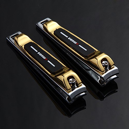 Product Cover DOCOSS- Pack Of 2-Quality Gold Nail Clippers Antique Nail Cutter Set Kit Fingernail Toe Nails Cutter With Filer For Man And Women
