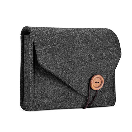 Product Cover ProCase MacBook Power Adapter Case Storage Bag, Felt Portable Electronics Accessories Organizer Pouch for MacBook Pro Air Laptop Power Supply Magic Mouse Charger Cable Hard Drive Power Bank -Black