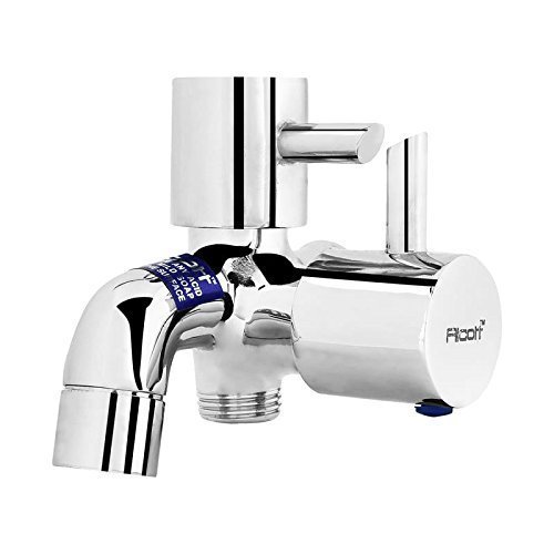 Product Cover SBD Brass Chrome Plated 2 Way Bib Cock/Tap Faucet Cubix (Glossy, 3x3-Inch)