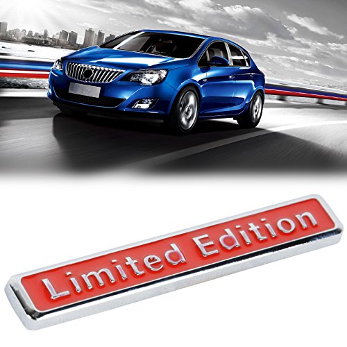 Product Cover Generic 3D Red/Chrome Metal Limited Edition Emblem Badge Sticker Decal Sport Turbo Car
