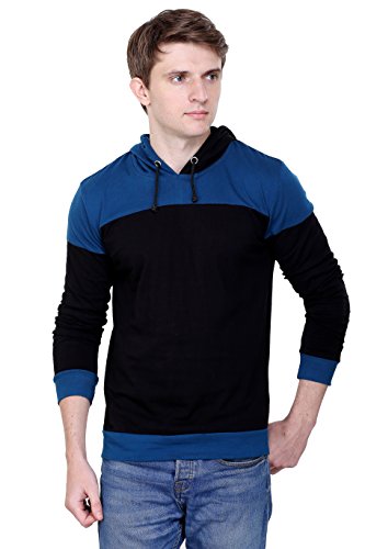 Product Cover Fabstone Collection Blue Full Sleeve Cotton Casual Hooded Tshirt for Men