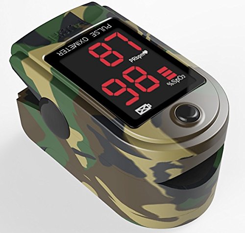 Product Cover FaceLake FL420 Pulse Oximeter Camo, Carrying Case, Batteries, and Lanyard Included