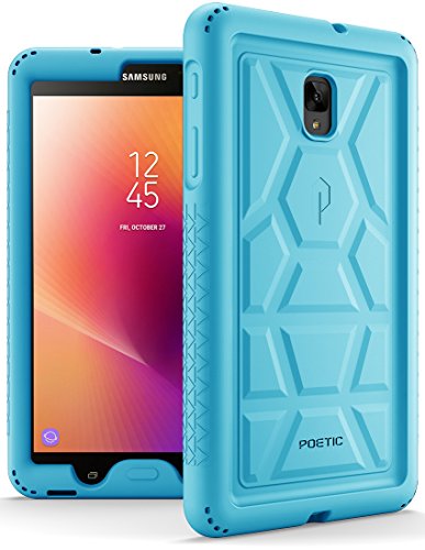 Product Cover Galaxy Tab A 8.0 (2017) Case, Poetic TurtleSkin Rugged Heavy Duty Silicone Sound-Amplification Cover Case for Samsung Tab A2 S/SM-T385 /T380 / Galaxy Tab A 8.0 2017 [NOT FIT 2015 Version] Blue