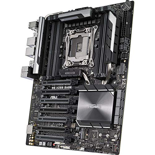 Product Cover ASUS WS X299 SAGE LGA2066 DDR4 M.2 U.2 X299 CEB Motherboard for Intel Core X-Series Processors with Quad-GPU Support, DDR4 4200MHz, Dual M.2 & U.2 Support